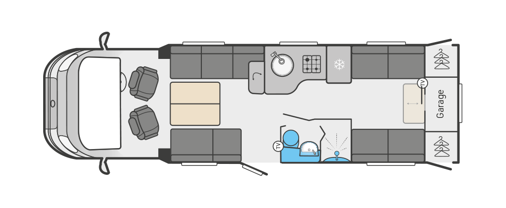 Swift Escape 674 - 2022 Floorplan