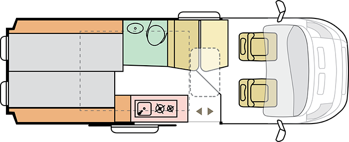 Adria Twin Sports 640 SG - 2023 (51369) Floorplan