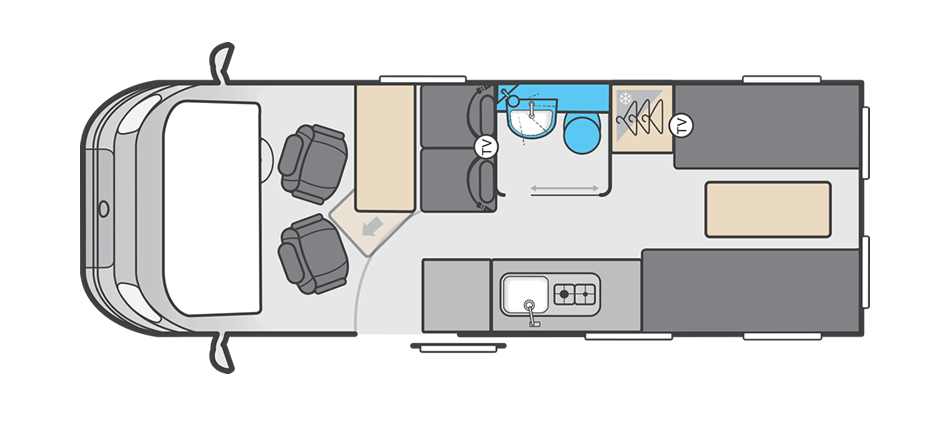 Swift Carrera 184 -  Auto NEW (60411) Floorplan