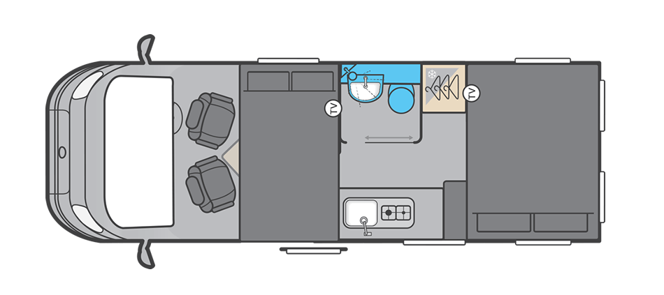 Swift Carrera 184 -  Auto NEW (60411) Floorplan