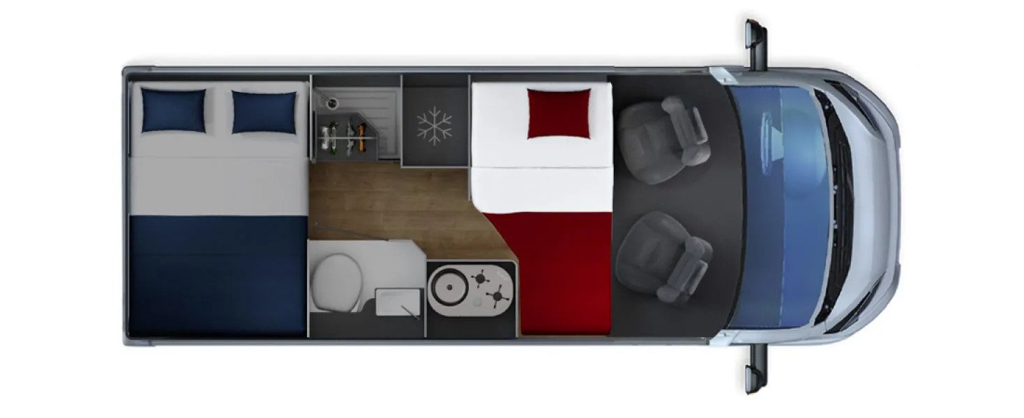 Giottiline  Giottivan 60T Iron Grey (60783) Floorplan