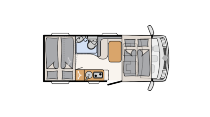 Dethleffs Globebus I1- 2023 Floorplan