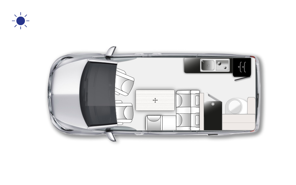 Westfalia Jules Verne - Tenorite Grey 2025 Floorplan