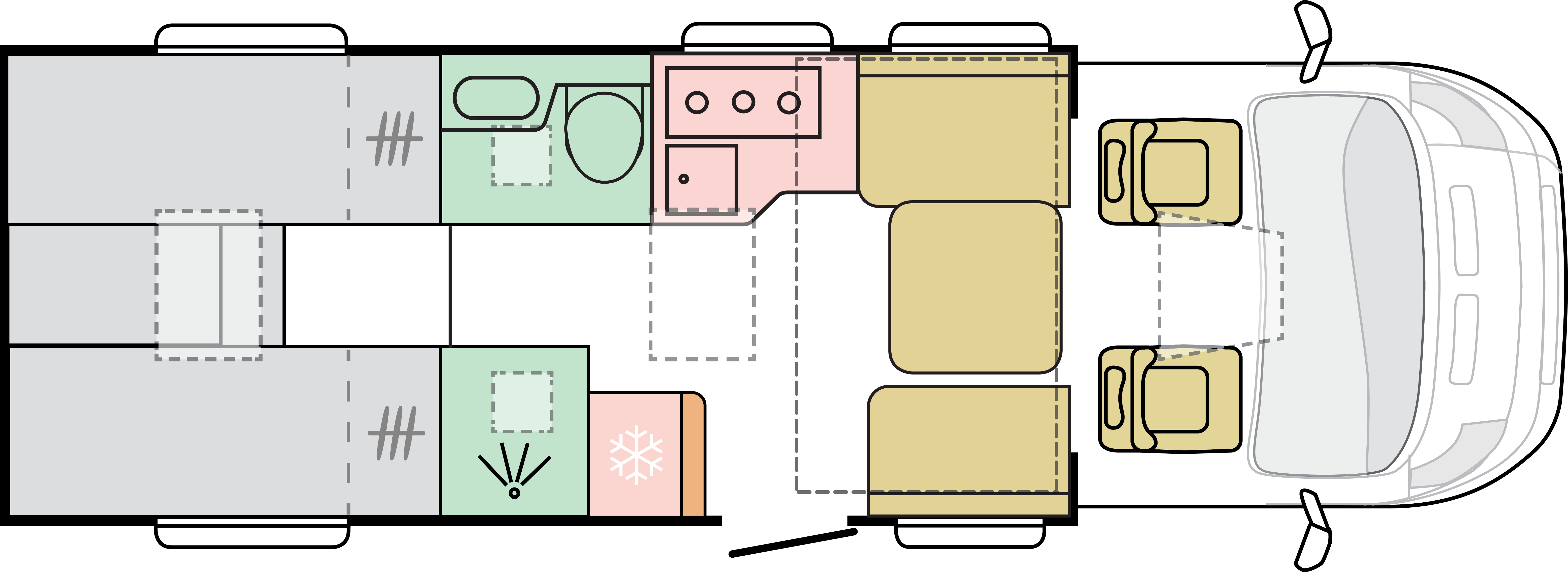 Adria Matrix Supreme MB 670 DL (62269) Floorplan