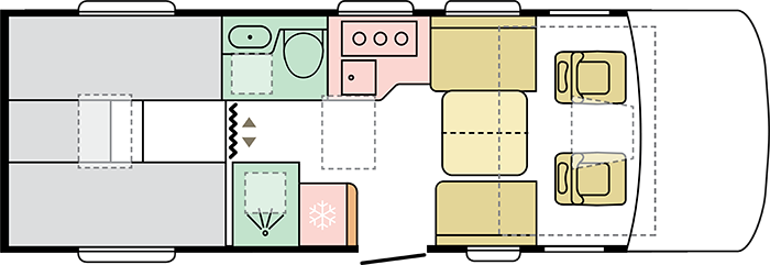 Adria Sonic Supreme 700 DL (62123) Floorplan