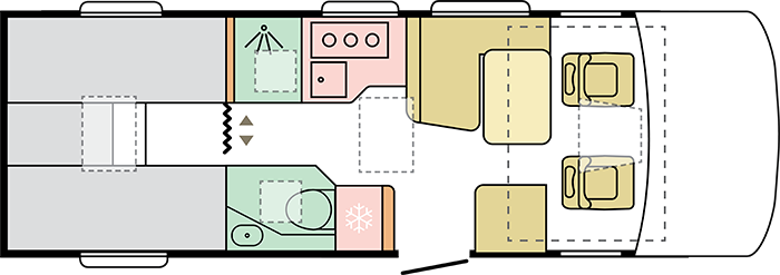 Adria Sonic Supreme 700 SL (62173) Floorplan