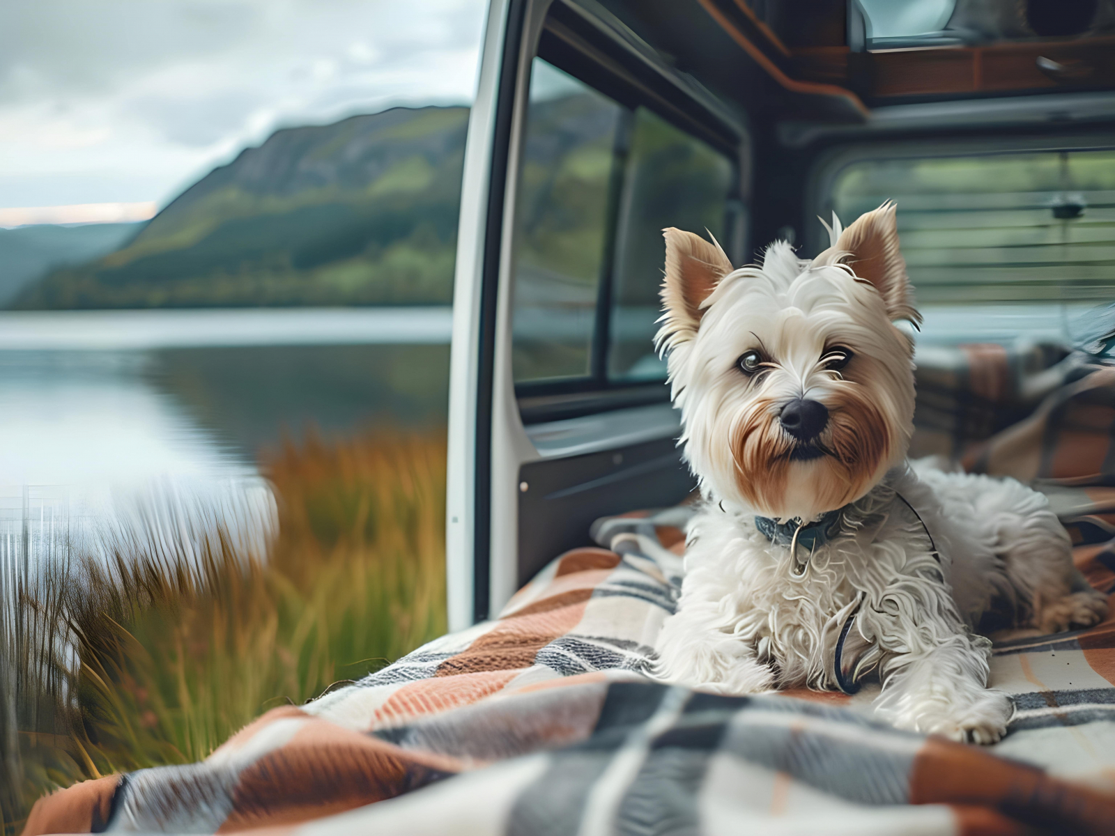 Dog in a motorhome