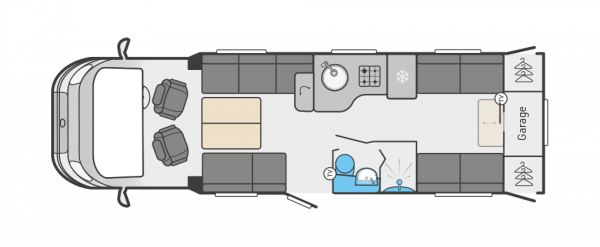 Swift Escape 674 - 2022 Floorplan