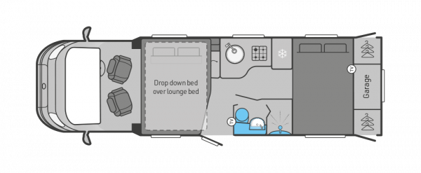 Swift Escape 674 - 2022 Floorplan