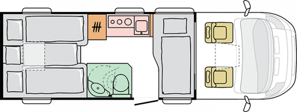 Adria Compact Supreme DL - 2025 (59607) Floorplan