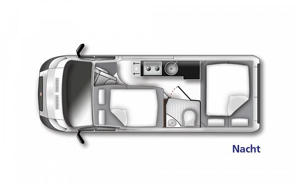 Westfalia Columbus 600D - Expedition Grey (55168) Floorplan