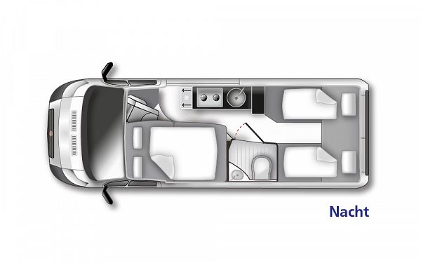 Westfalia Columbus 640E Lanzarote Grey (55178) Floorplan