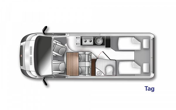 Westfalia Columbus 640E - Iron Grey Metallic (55181) Floorplan