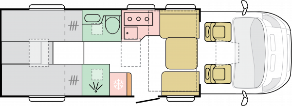 Adria Matrix Supreme MB 670 DL (62269) Floorplan