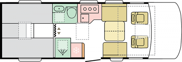 Adria Sonic Supreme 700 DL (62123) Floorplan