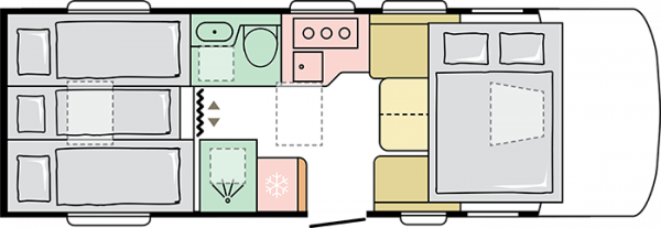 Adria Sonic Supreme 700 DL (62123) Floorplan