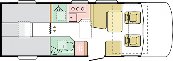 Adria Sonic Supreme 700 SL (62173) Floorplan