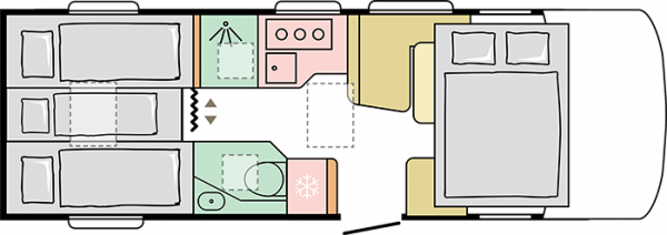 Adria Sonic Supreme 700 SL (62173) Floorplan